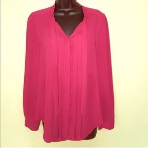 LOFT pleated blouse